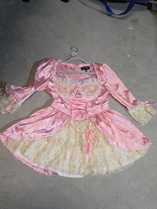 Trickz N' Treatz Dresses & Skirts - Nwt Dolls Kill Trick N Treatz Pink Lace-Trim Women's Dress with Corset Detail